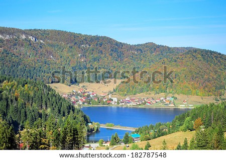 Landscape with village in Tatra Mountains in Slovakia