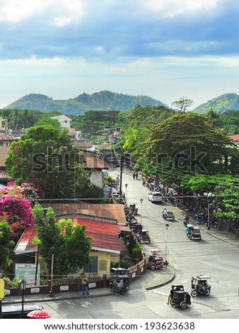 SANTA MARIA, PHILIPPINES - MARCH 24, 2012: Traditional for Philippines urban lanscape . With a population of more than 92 million people, the Philippines is the seventh most populated Asian country