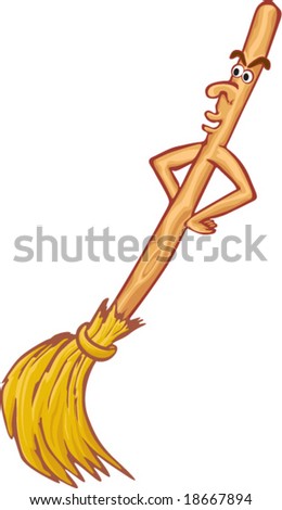 Cartoon Broom Stock Vector Illustration 18667894 : Shutterstock