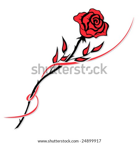 Red Rose Stock Vector Illustration 24899917 : Shutterstock