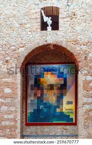 Figueres, Spain - June 17, 2014: The Dali Theatre and Museum is a museum of Salvador Dali in his home town of Figueres, in Catalonia, Spain
