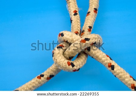 A rock climber knot to be lifted up
