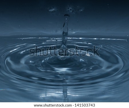 image is stop motion of drop water
