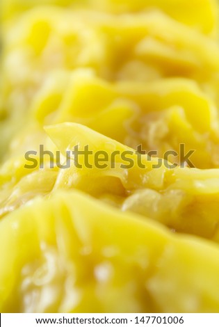 isolated image food of pot sticker on white background