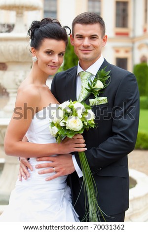 http://image.shutterstock.com/display_pic_with_logo/130927/130927,1296337297,2/stock-photo-happy-young-couple-just-married-wedding-day-70031362.jpg
