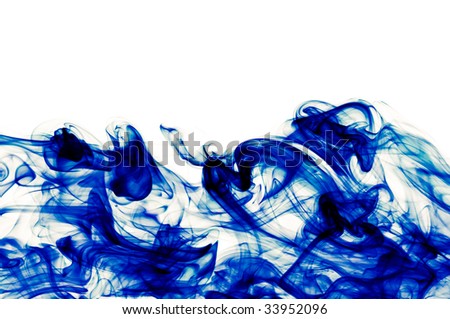 abstract chaotic blue and white background