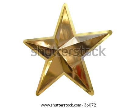 gold star logo. stock photo : Gold star