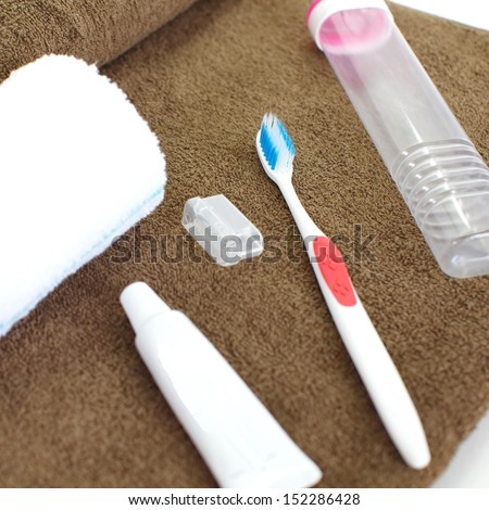 Toothbrush in a plastic case