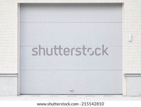 Illuminated grunge metallic roller white shutter door