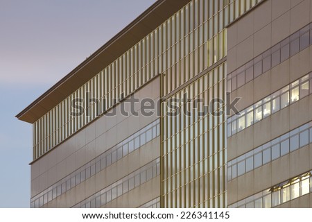 Exterior of Office building after working hours at night