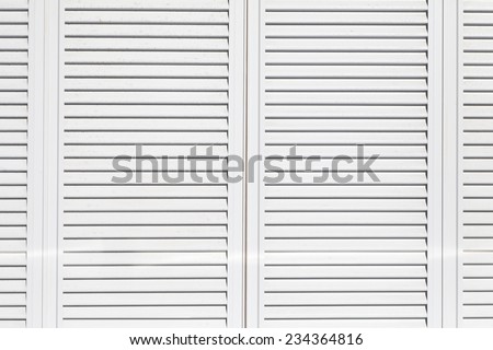 Texture and Background of White window slide shutter
