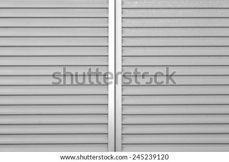 Gray metal window shutter background and texture