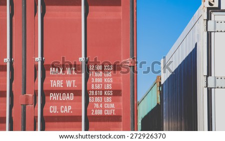 Container shipping on container track at dockyard