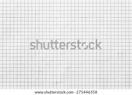 White Mosaic Tiles abstract background and texture