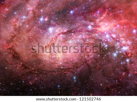 Stars of a planet and galaxy in a free space Stars of a planet and galaxy in a free space