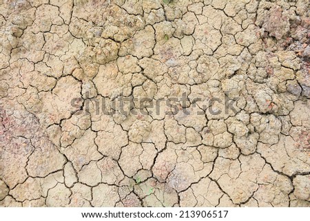 soil erosion, Dry soil texture of a barren land