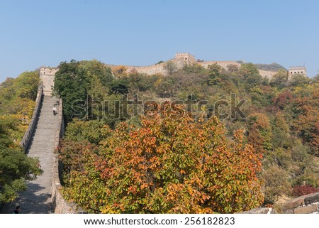 Great wall in Badaling, China, autumn