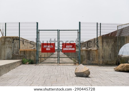 Access denied. Cascais, Portugal - May 13, 2015