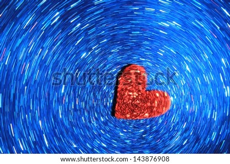 Blue Background of Abstract Art and Texture - Revolving Light of Color