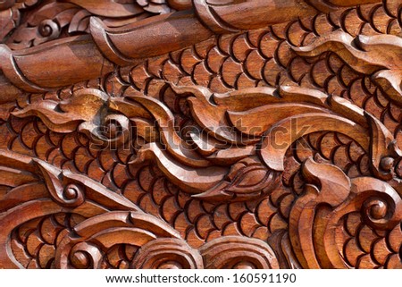 Thai handmade native pattern woodcraft