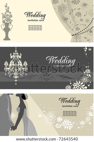 indian wedding cards vector