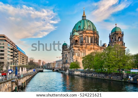 Berlin Cathedral with a nice sky in Berlin, Germany.