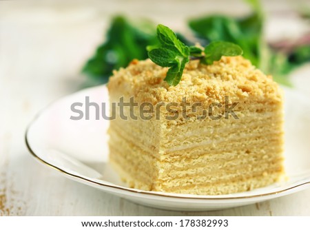 Piece of honey cake