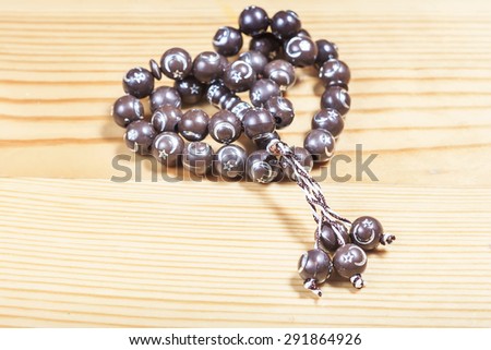 moslem prayer beads. Selective focus