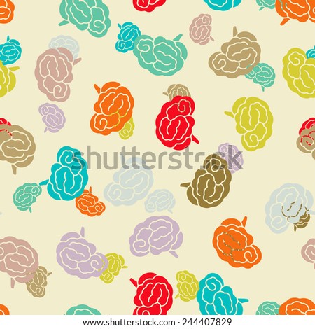 seamless pattern, brain
