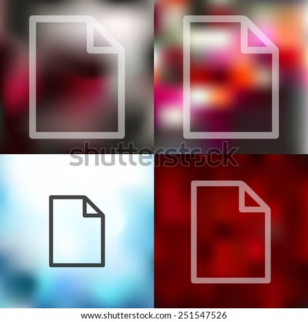 paper icon on blurred background
