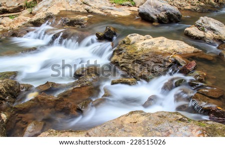 Water fall in the nature