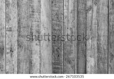 Old wooden background. Wooden table or floor.Black and white, soft focus