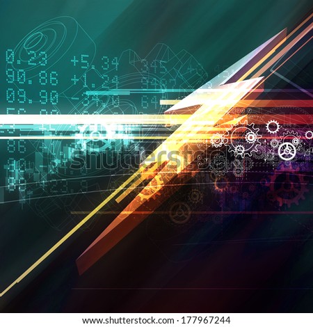 Technology Power Abstract Background - Stock Image
