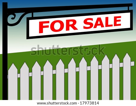FOR SALE sign and a fence with background