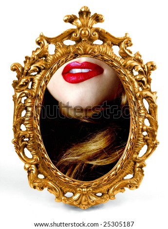 Woman Sexy on Woman S Reflection In Mirror Stock Photo 25305187 Shutterstock