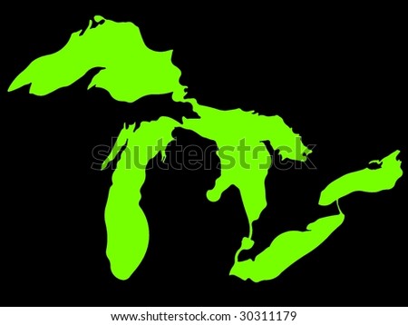 The Great Lakes map. america