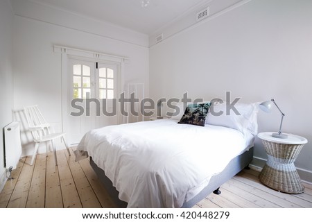Danish styled modern bedroom decor in art decor apartment