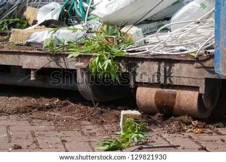 AMSTERDAM, NETHERLANDS - JUNE 24: Residues of a illegal cannabis plantation on June 24, 2010 in Amsterdam. The Netherlands shuts down hundreds plantations every year in the fight against drug cartels.
