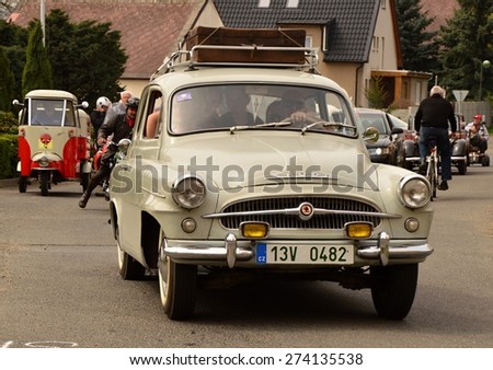 Documentary Editorial Image: Malkov, Czech Republic , April 25, 2015 . Meeting historic vehicles.