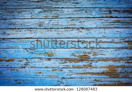 decrepit blue  Old Wood Background