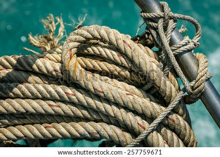 Rope on board ship
