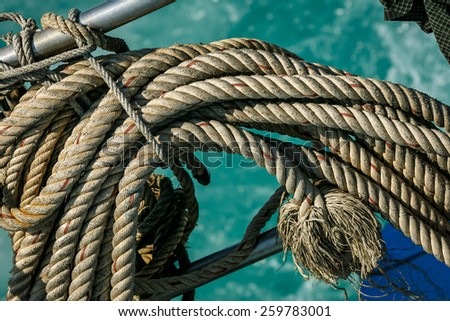 Rope on board ship