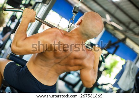 Image of man who is having hard workout