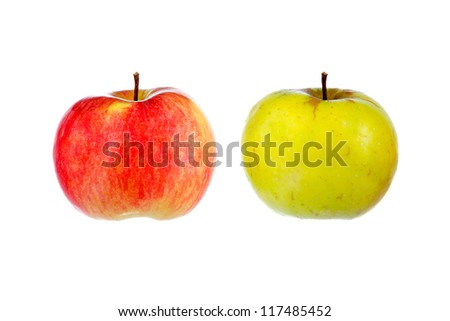 red & yellow apple