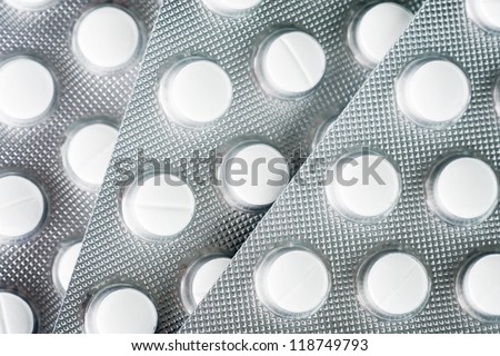 detail of blister pills