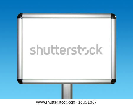 Blank Billboard - Including clipping path around blank area.