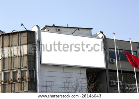 Blank Billboard - Including clipping path around blank area.