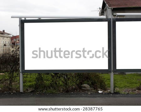 Blank Billboard One and Half - Including clipping path around blank area.