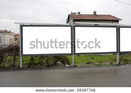 Blank Billboard Two and Half - Including clipping path around blank area.