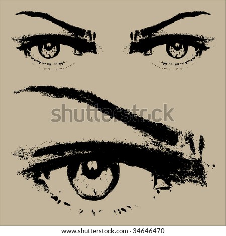 Female Eyes Drawing. the female eye drawings